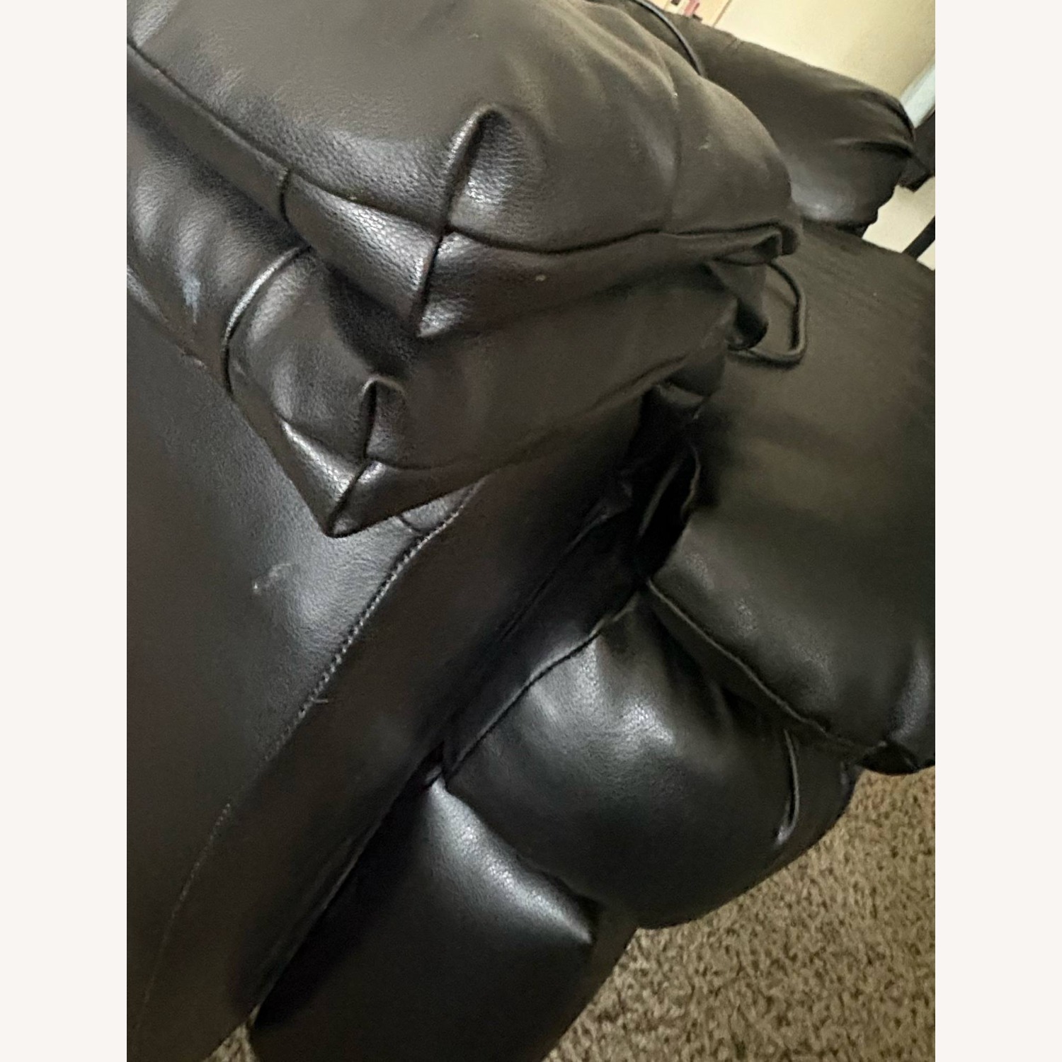 Black Leather Recliner Chair - image-2