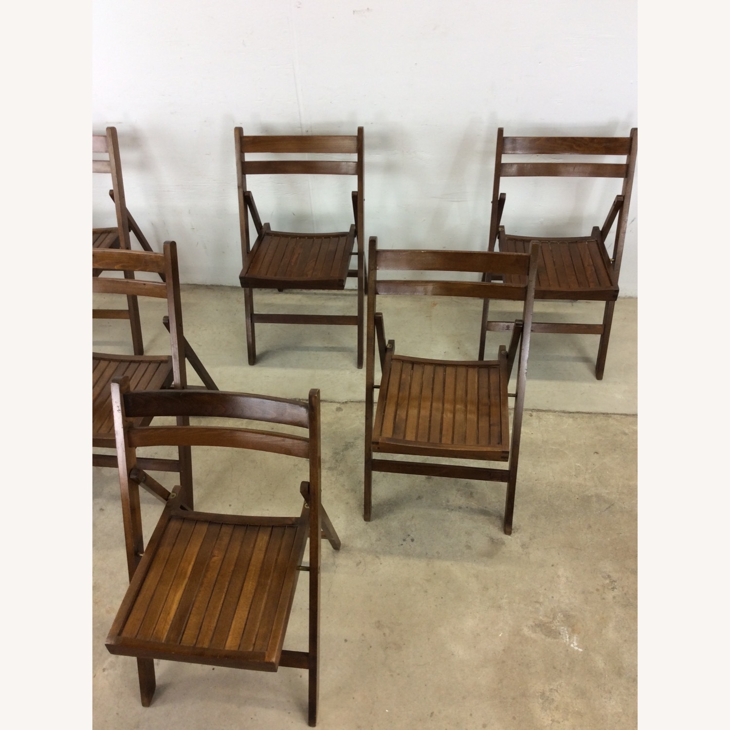 Set of 6 Mid Century Folding Chairs - image-4