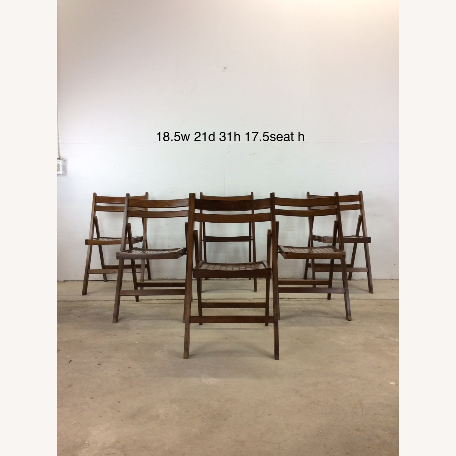 Set of 6 Mid Century Folding Chairs - image-21