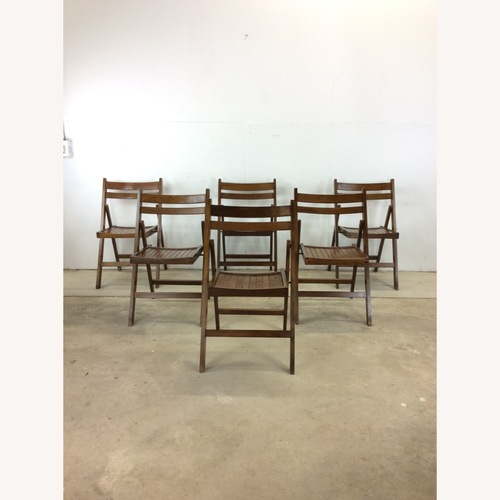 Used Set of 6 Mid Century Folding Chairs  for sale on AptDeco