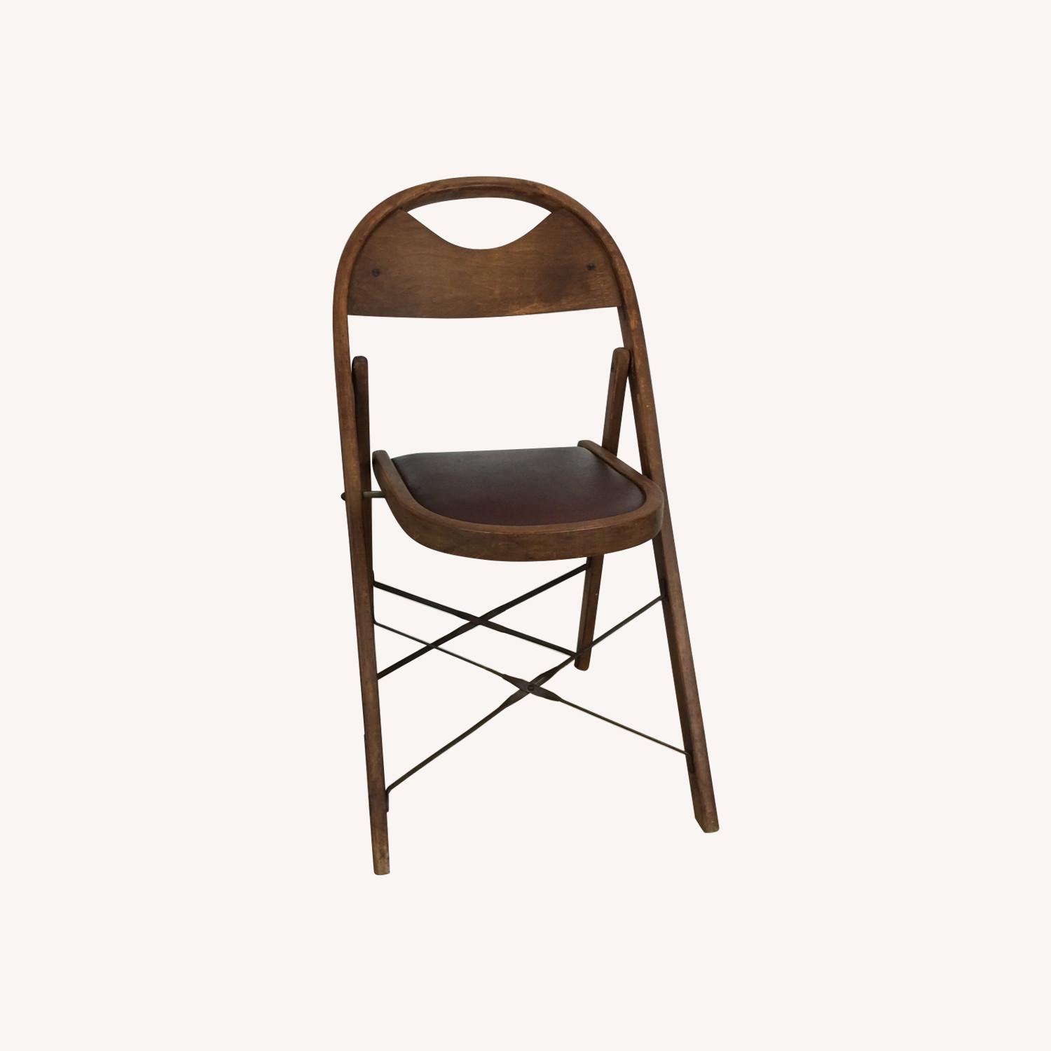 Set of 4 Antique Folding Chairs - image-0