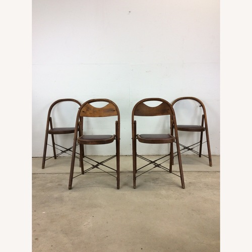 Used Set of 4 Antique Folding Chairs for sale on AptDeco