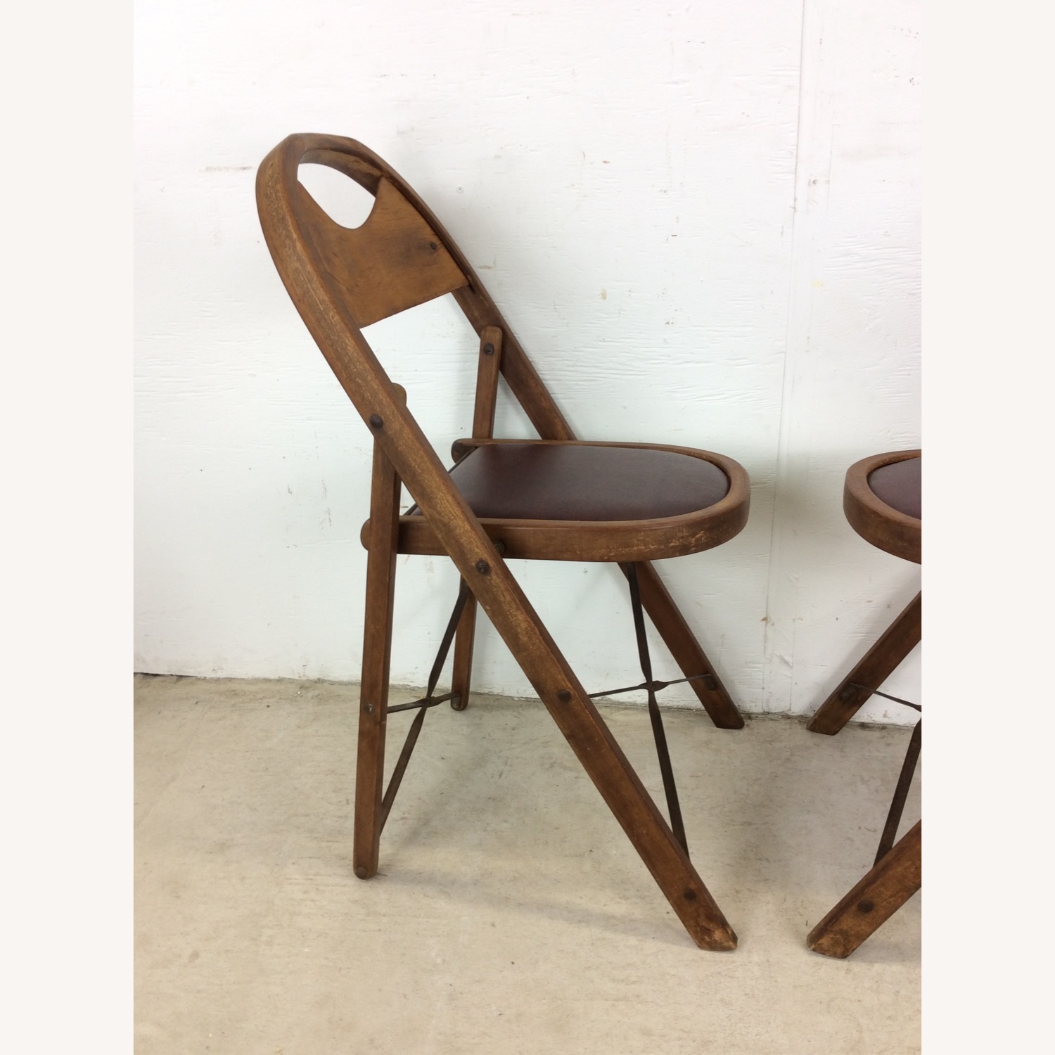 Set of 4 Antique Folding Chairs - image-11