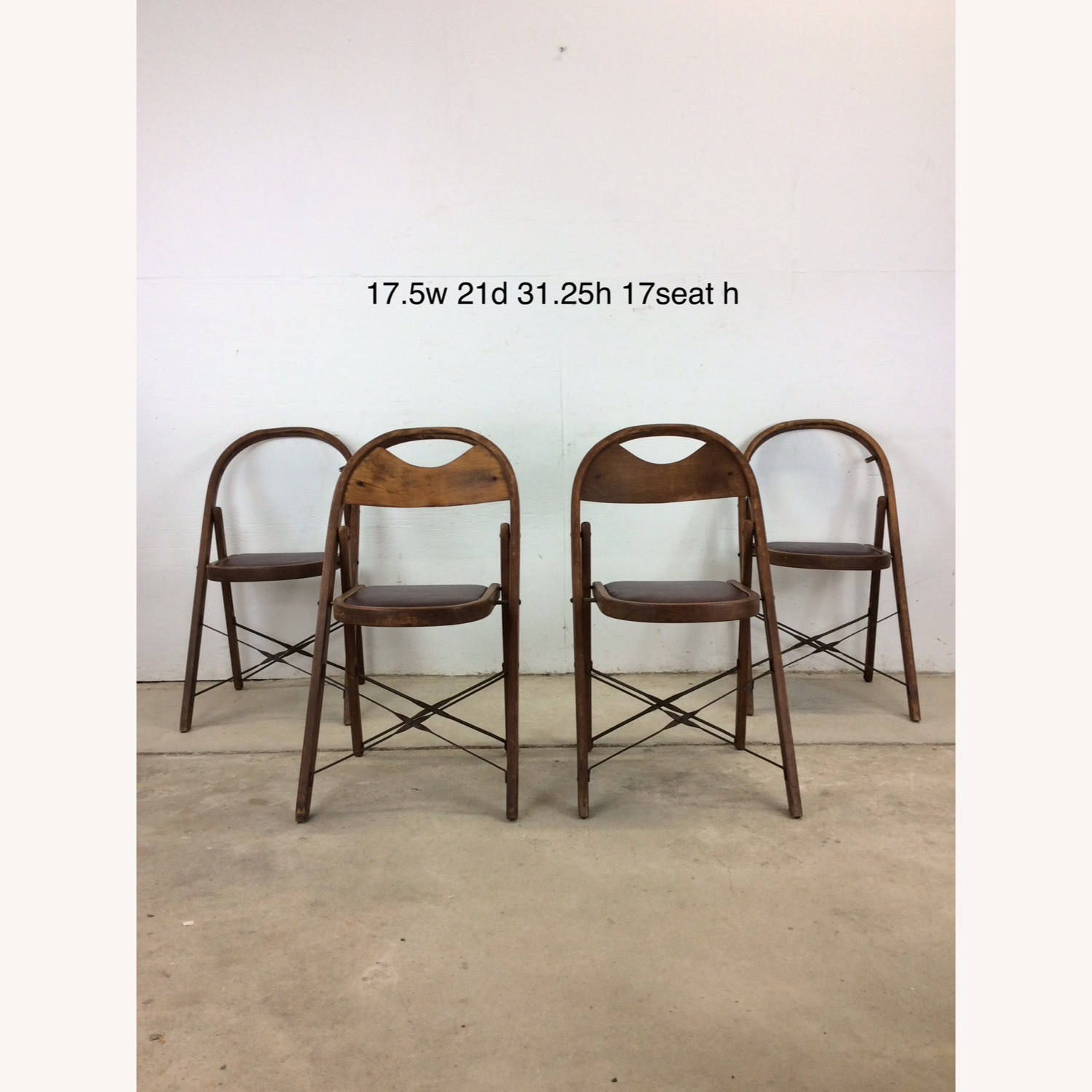 Set of 4 Antique Folding Chairs - image-24