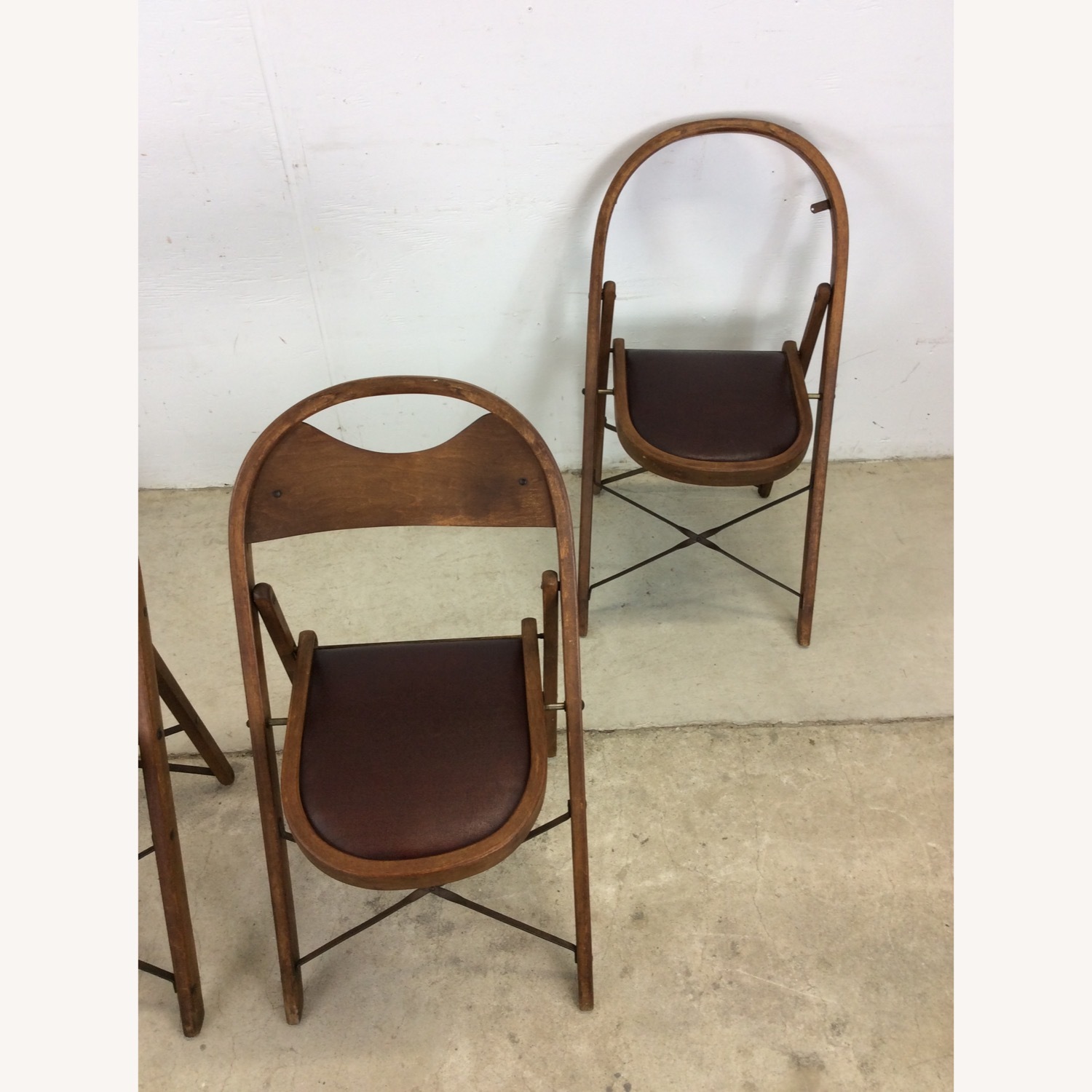 Set of 4 Antique Folding Chairs - image-3