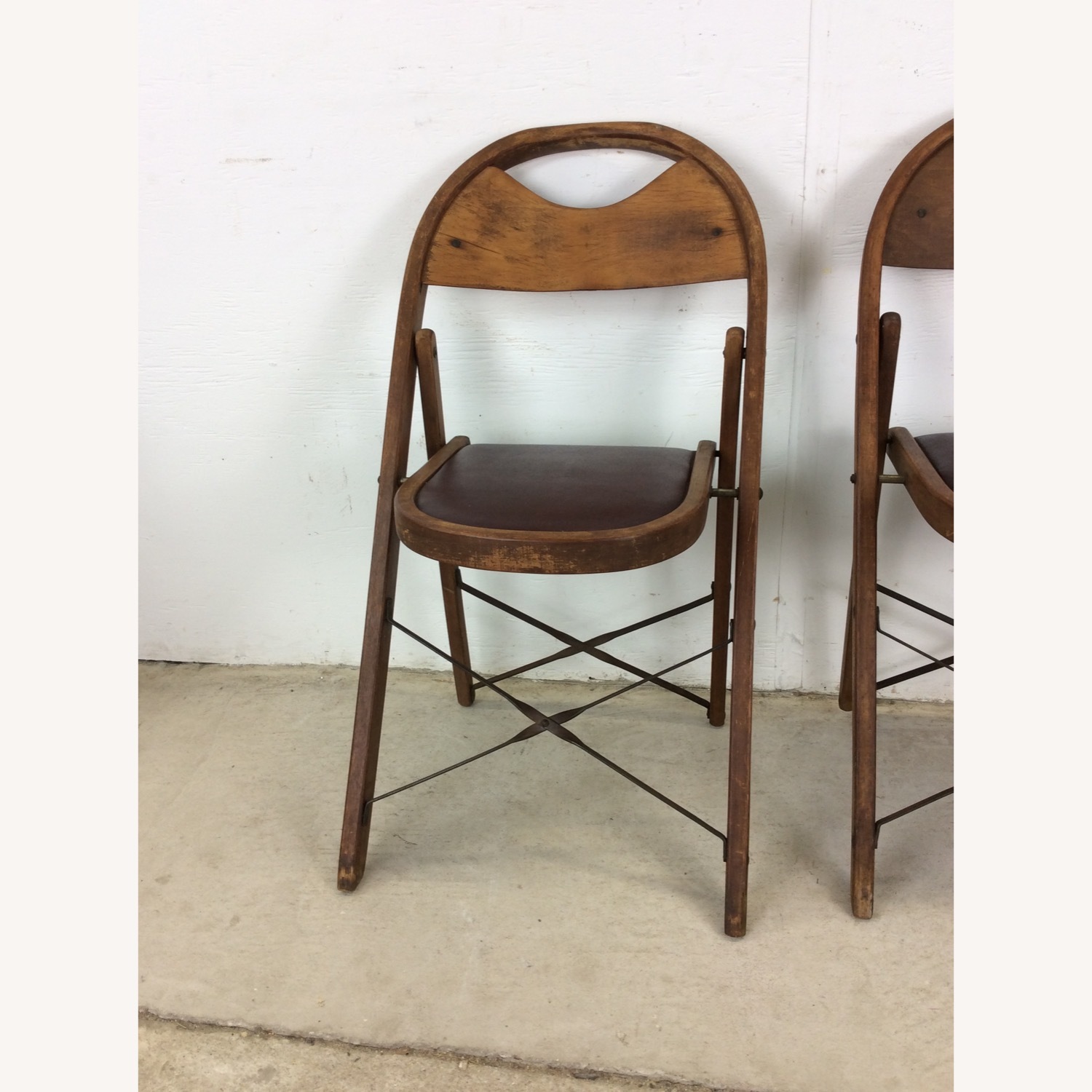 Set of 4 Antique Folding Chairs - image-8