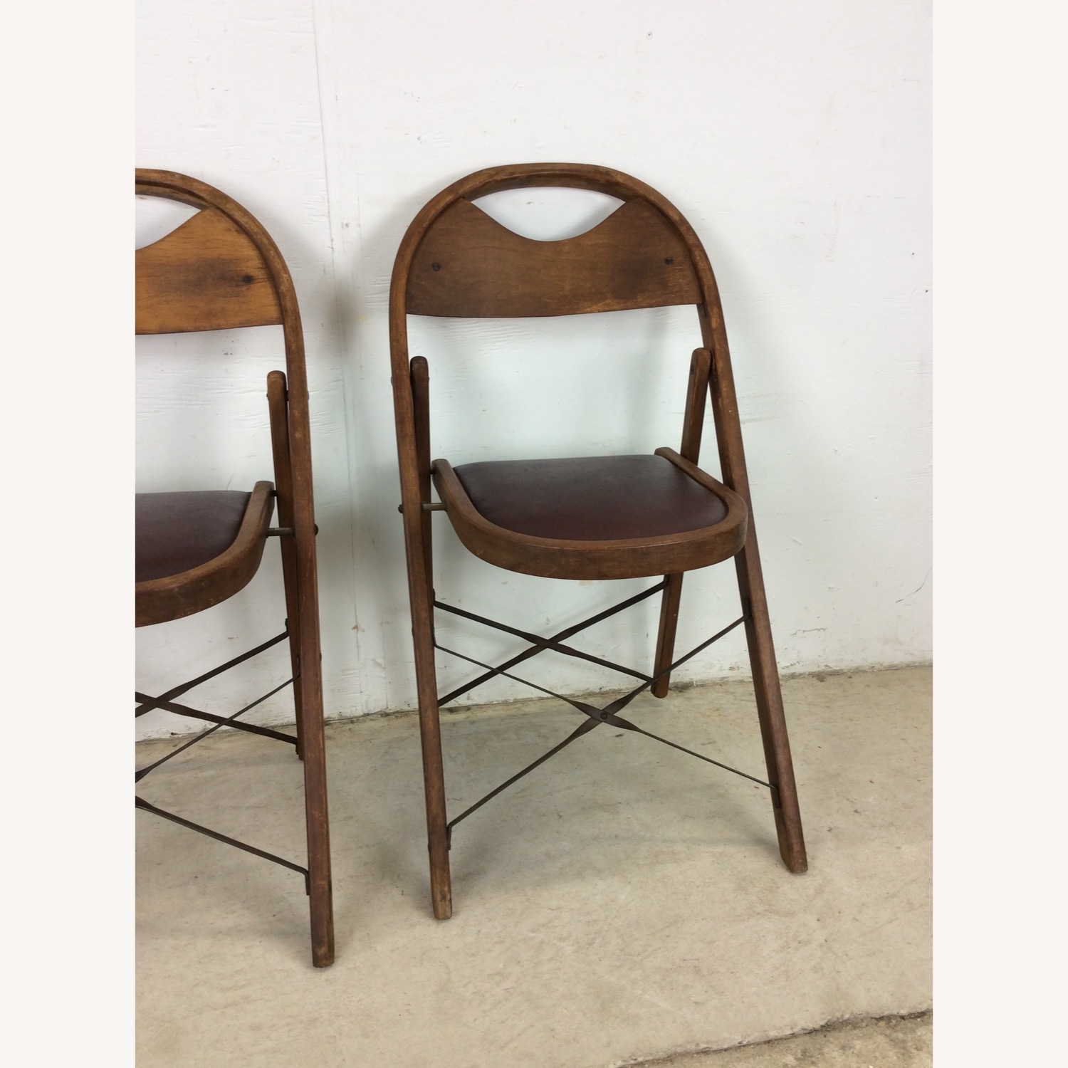 Set of 4 Antique Folding Chairs - image-9