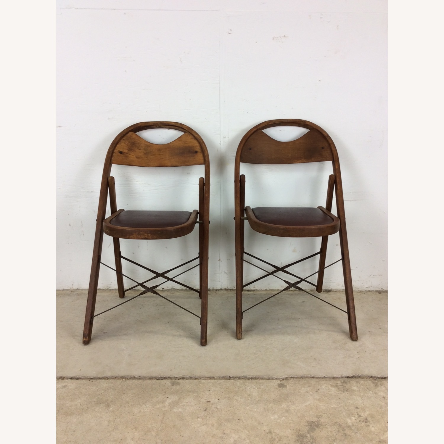 Set of 4 Antique Folding Chairs - image-7