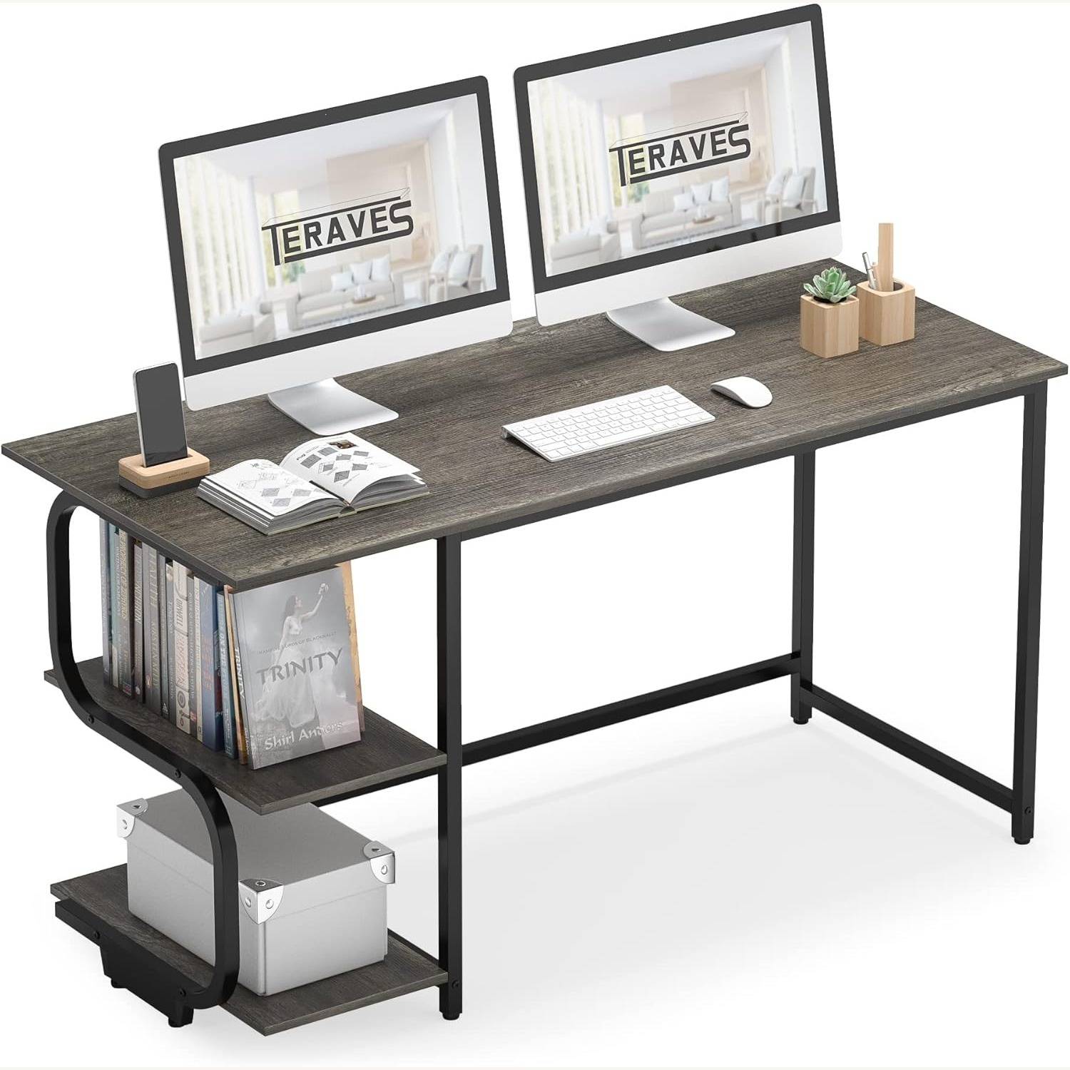 Reversible Computer Desk for Small Spaces - image-1