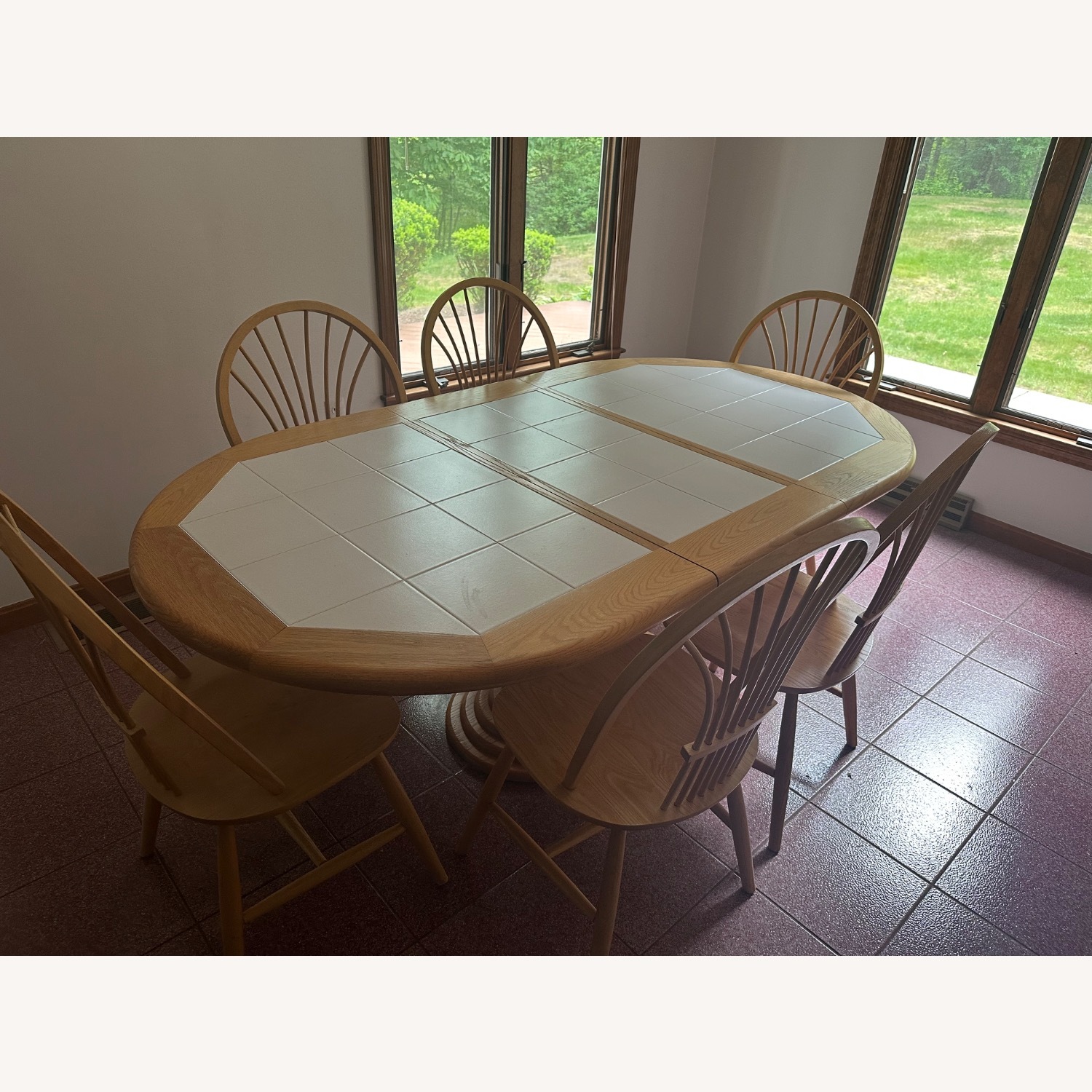 Kitchen Table Set with 6 Chairs - image-1