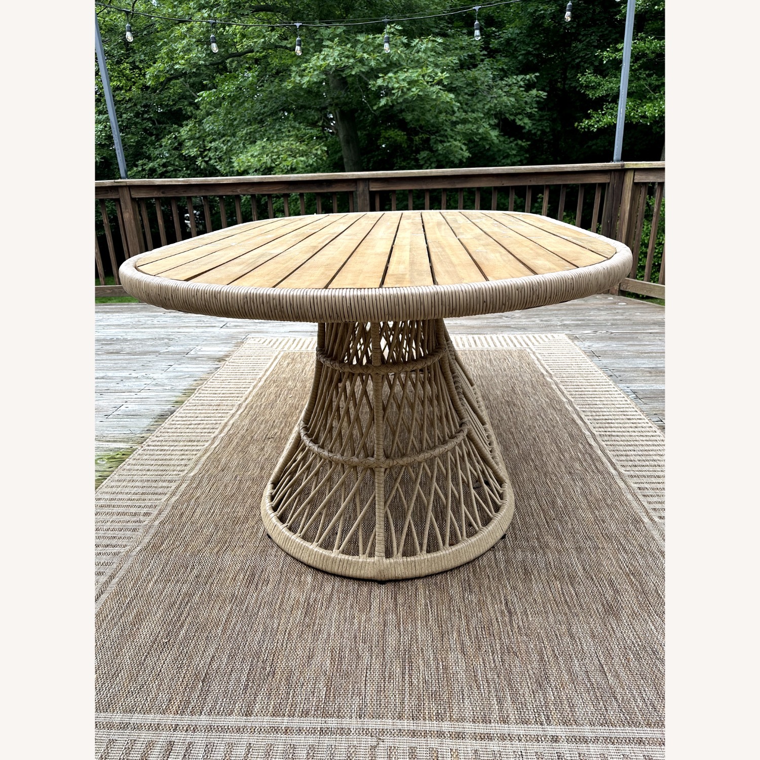 Article Wicker Outdoor Dining Table - image-3