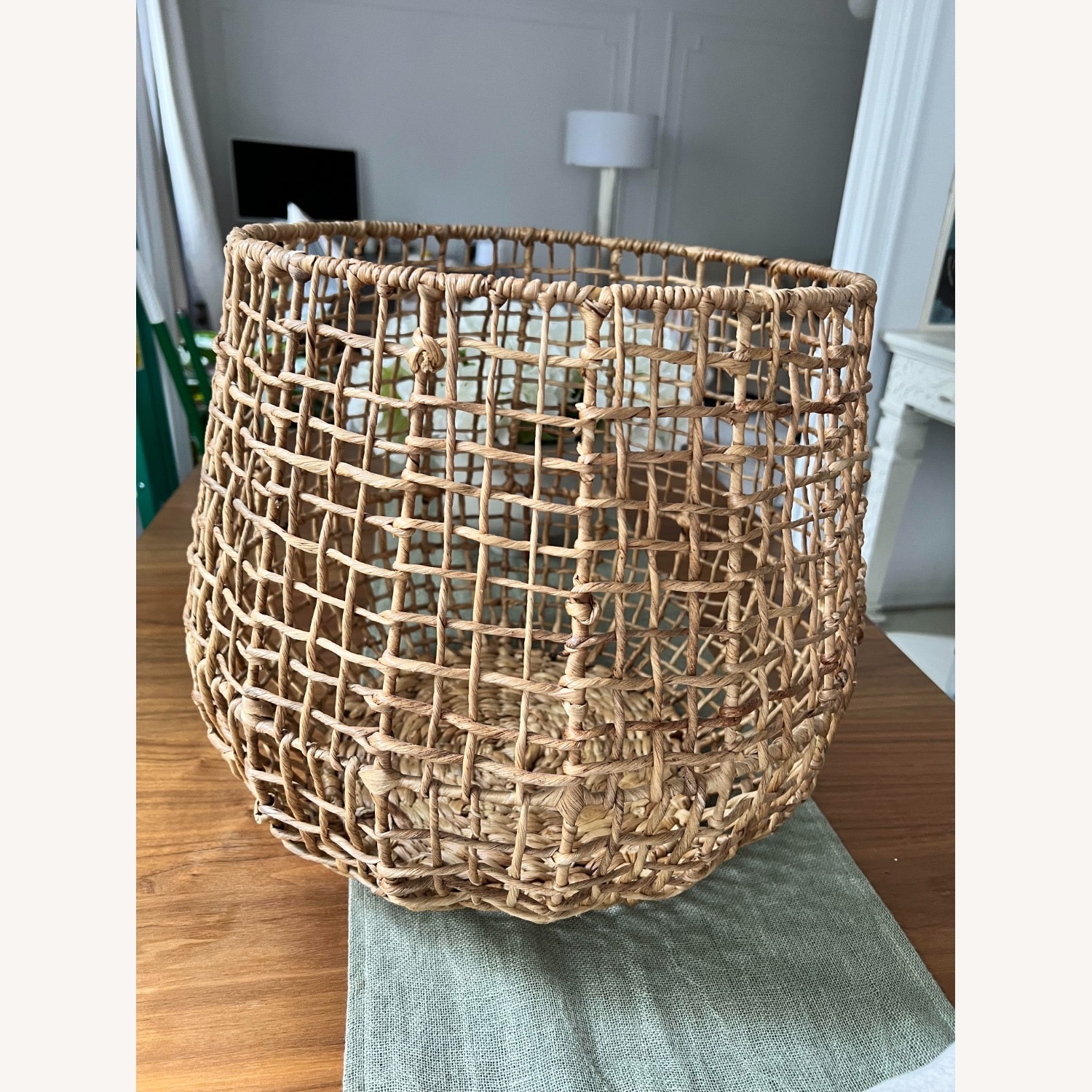 CB2 Round Net Natural Baskets (2) - image-1