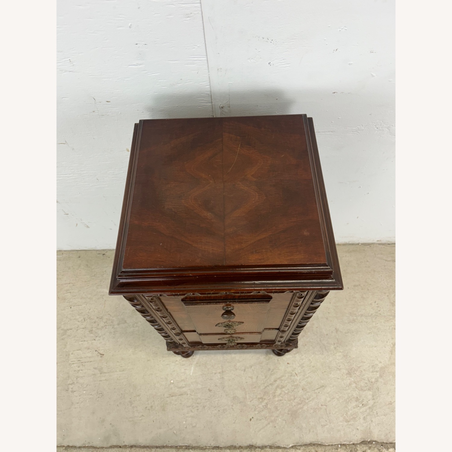 Antique Jacobean Gothic Carved Walnut End Table - image-4