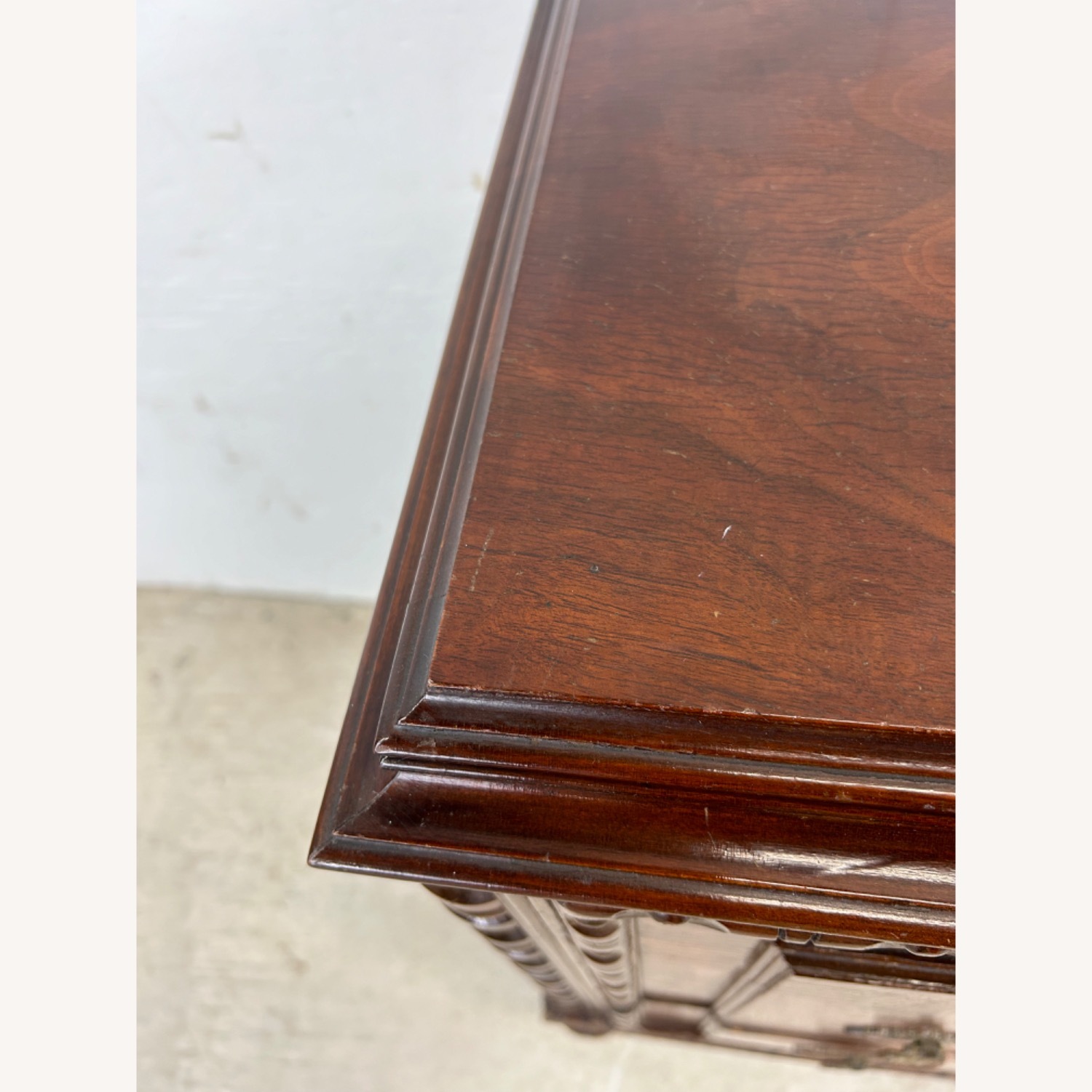 Antique Jacobean Gothic Carved Walnut End Table - image-6