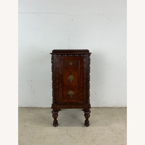 Used Antique Jacobean Gothic Carved Walnut End Table for sale on AptDeco