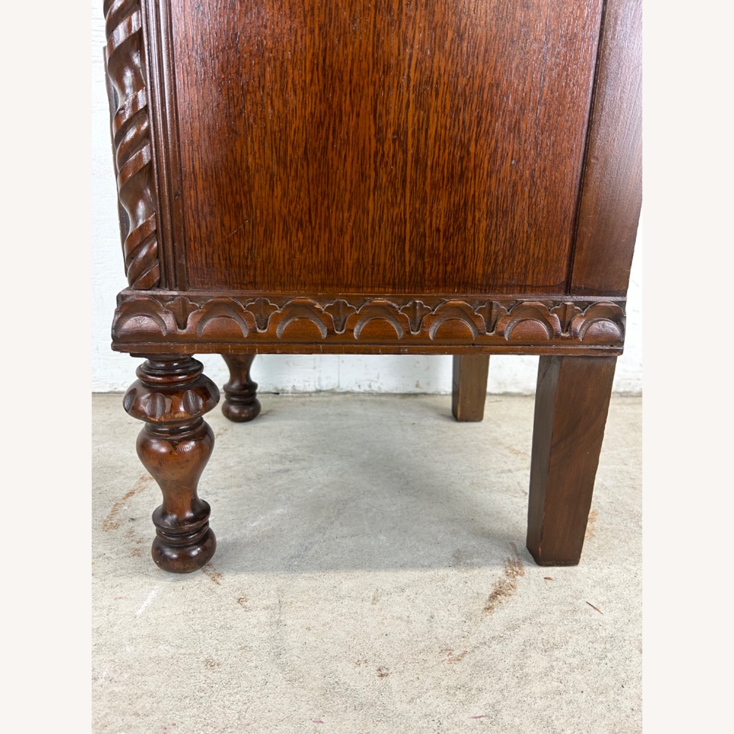 Antique Jacobean Gothic Carved Walnut End Table - image-18