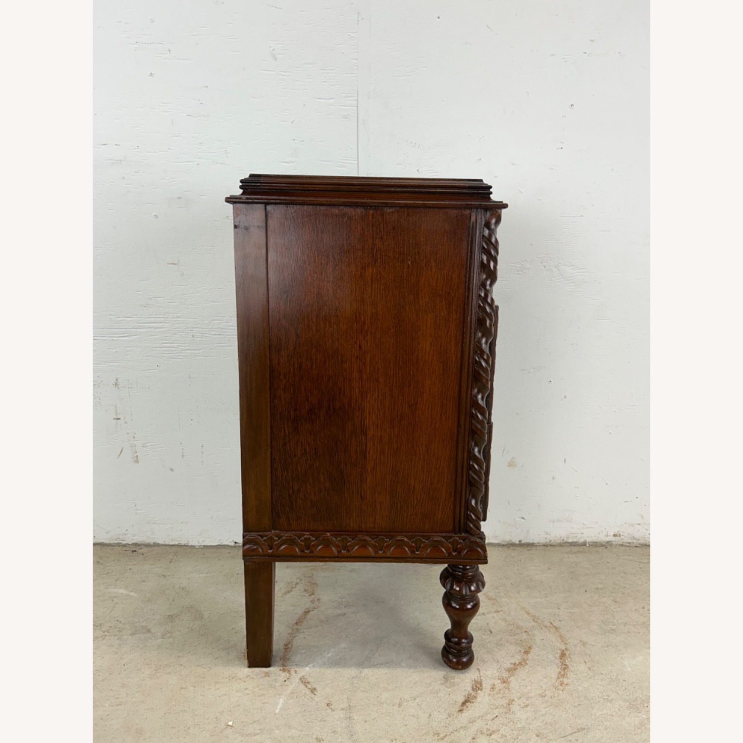 Antique Jacobean Gothic Carved Walnut End Table - image-21