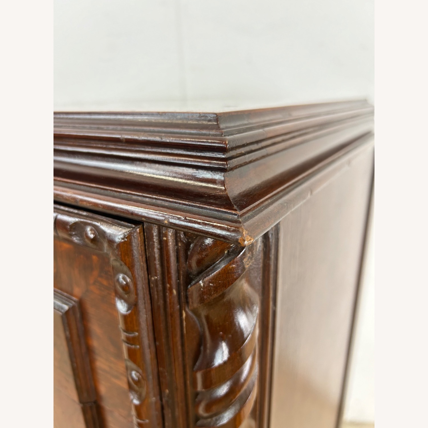 Antique Jacobean Gothic Carved Walnut End Table - image-16