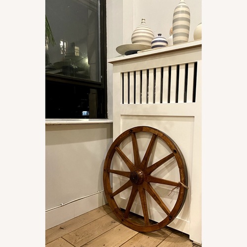 Used Wheel Wooden Decorative Rustic for sale on AptDeco