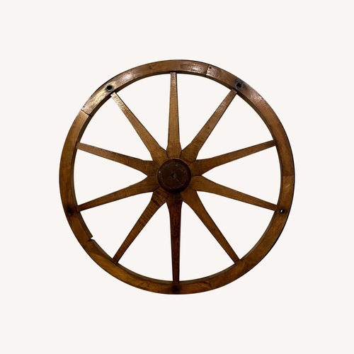 Used Wheel Wooden Decorative Rustic for sale on AptDeco