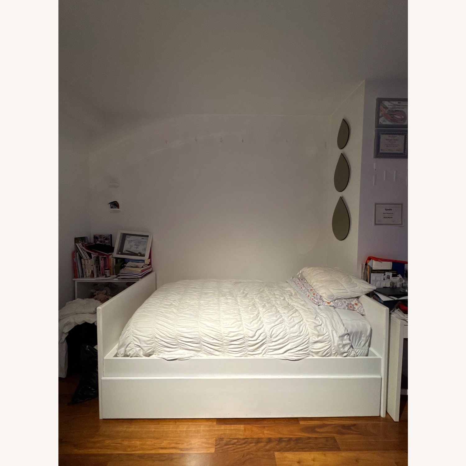 Custom Wood Twin Bed with 2 Storage Drawers - image-3