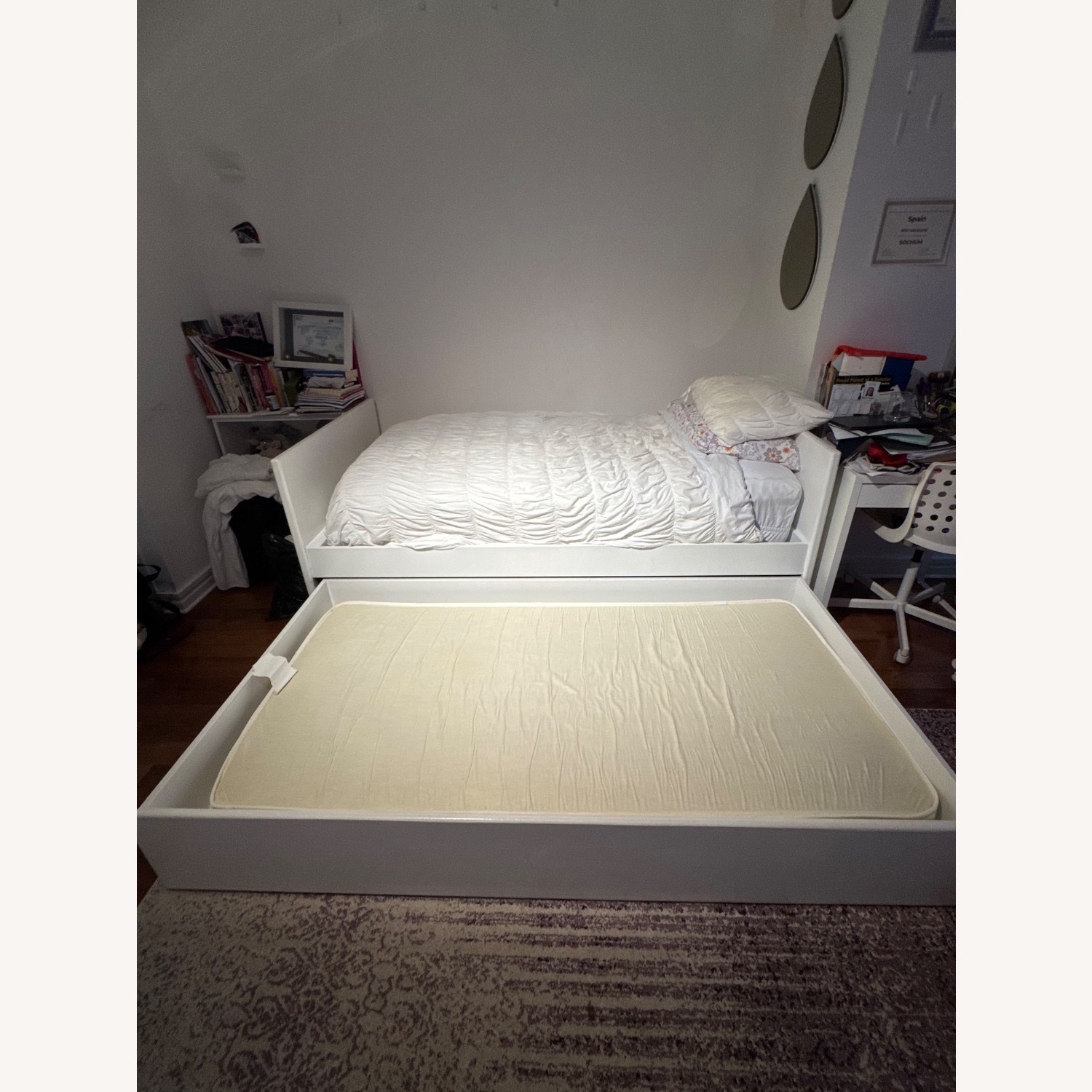 Custom Wood Twin Bed with 2 Storage Drawers - image-2