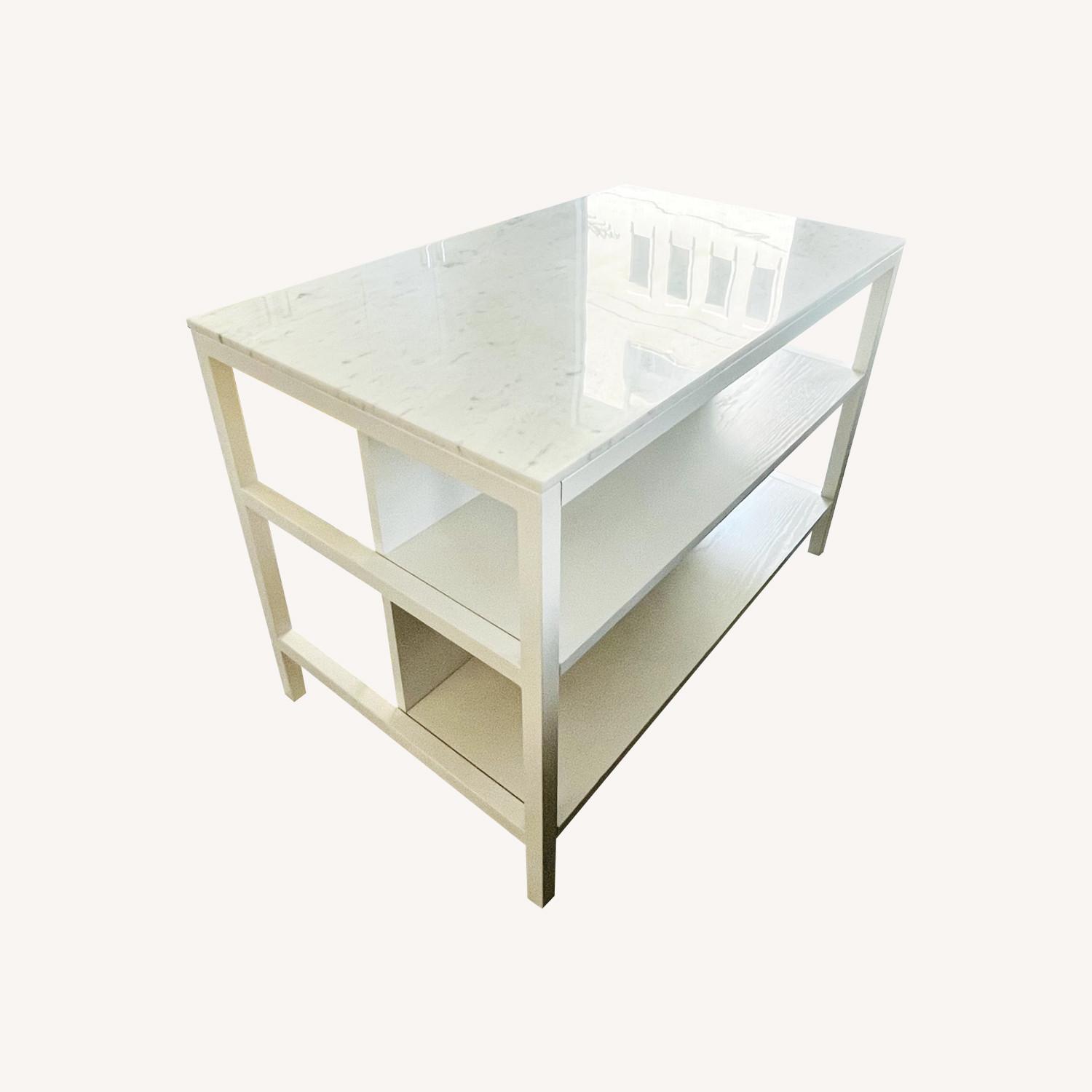 West Elm Frame Kitchen Console-Marble - image-0