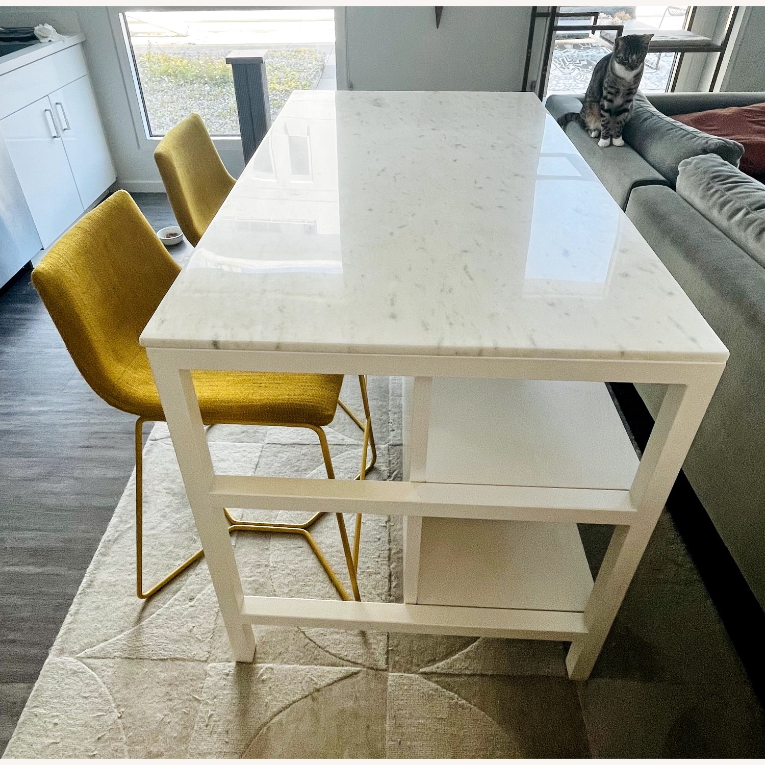 West Elm Frame Kitchen Console-Marble - image-3