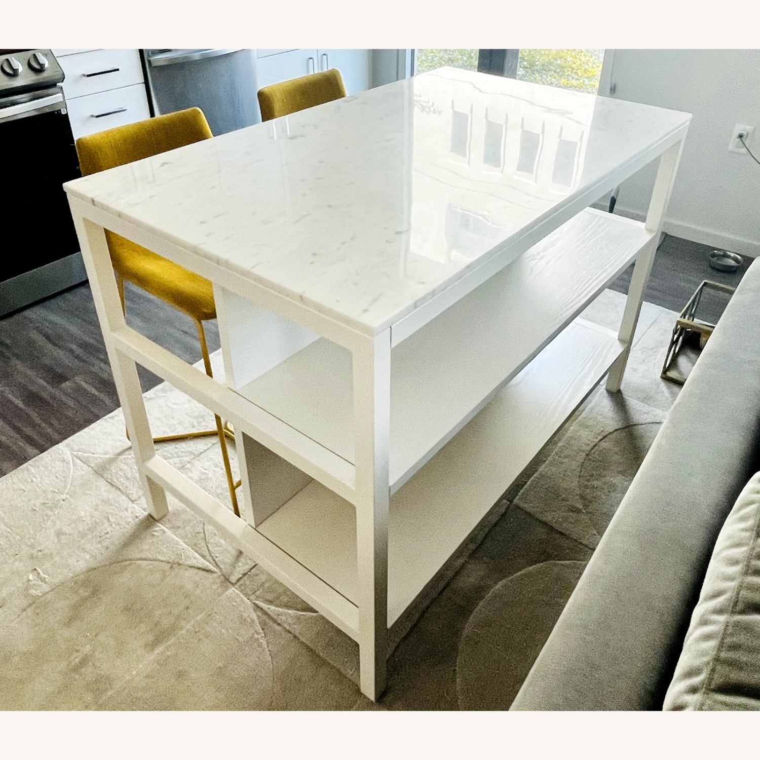 West Elm Frame Kitchen Console-Marble - image-2
