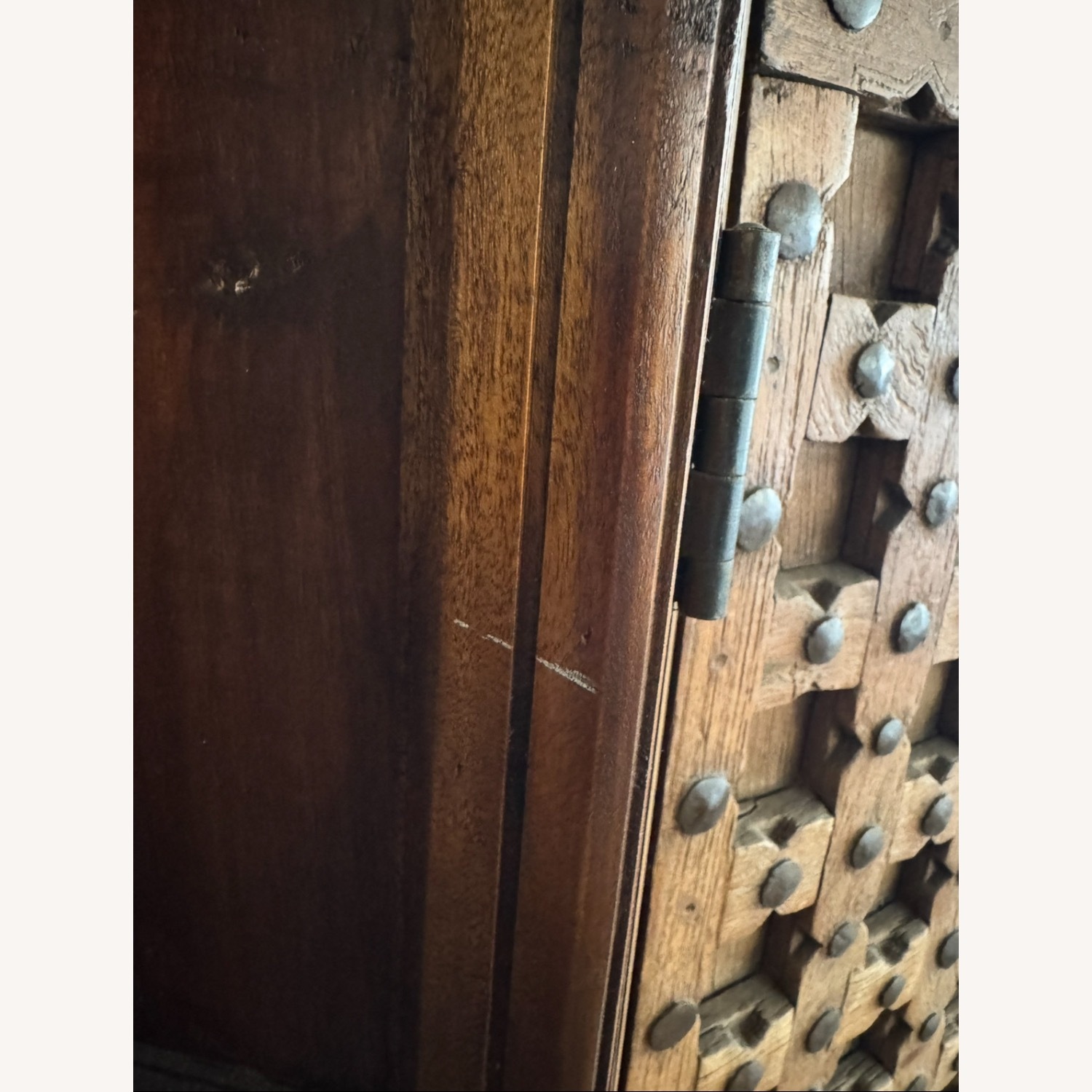 1800s Antique Rustic Wood Armoire Cabinet Hutch - image-11