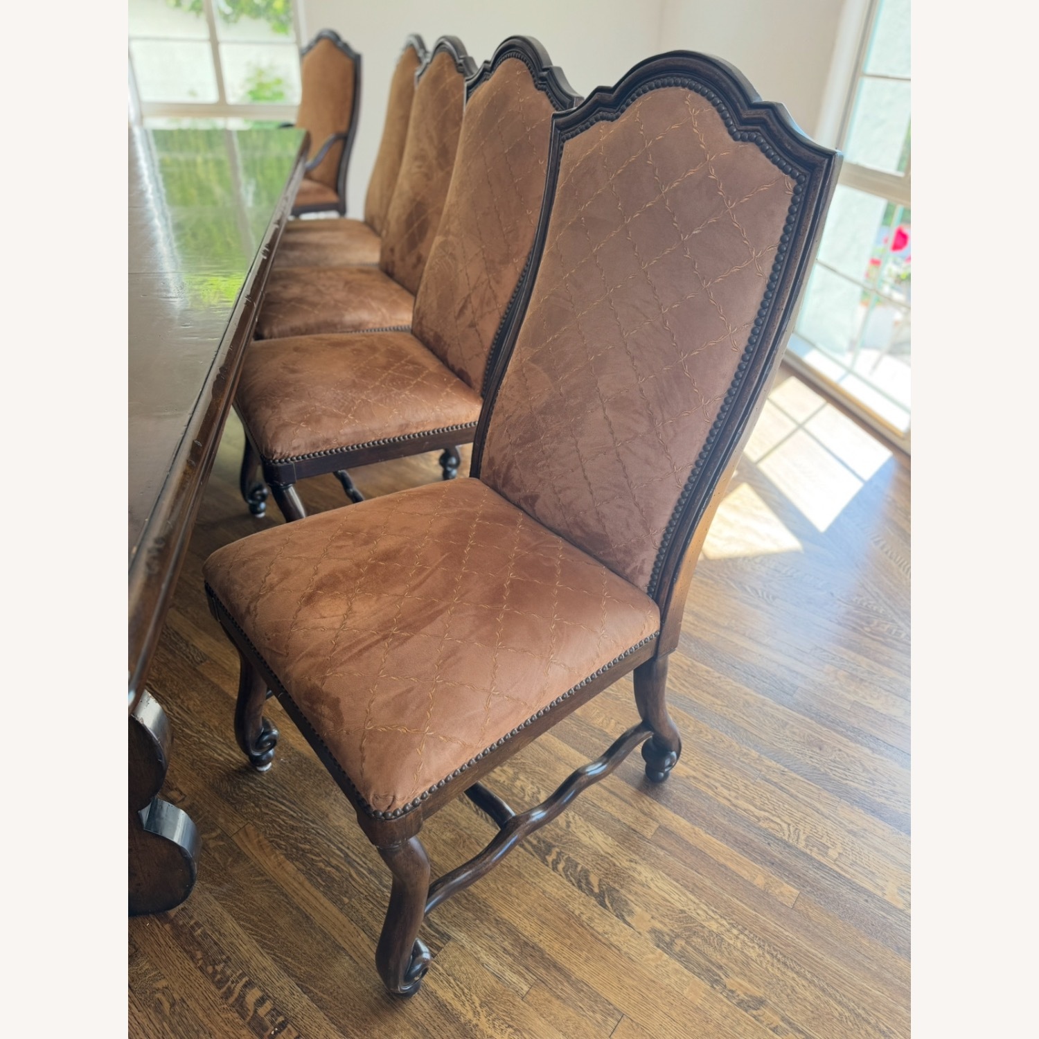 Drexel 11p French Country Dining Table Set Chairs - image-2