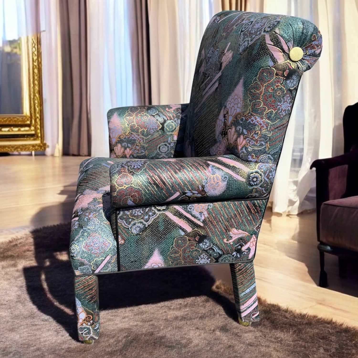 Rare Vintage Mastercraft Insprd Art Deco Armchair - image-14