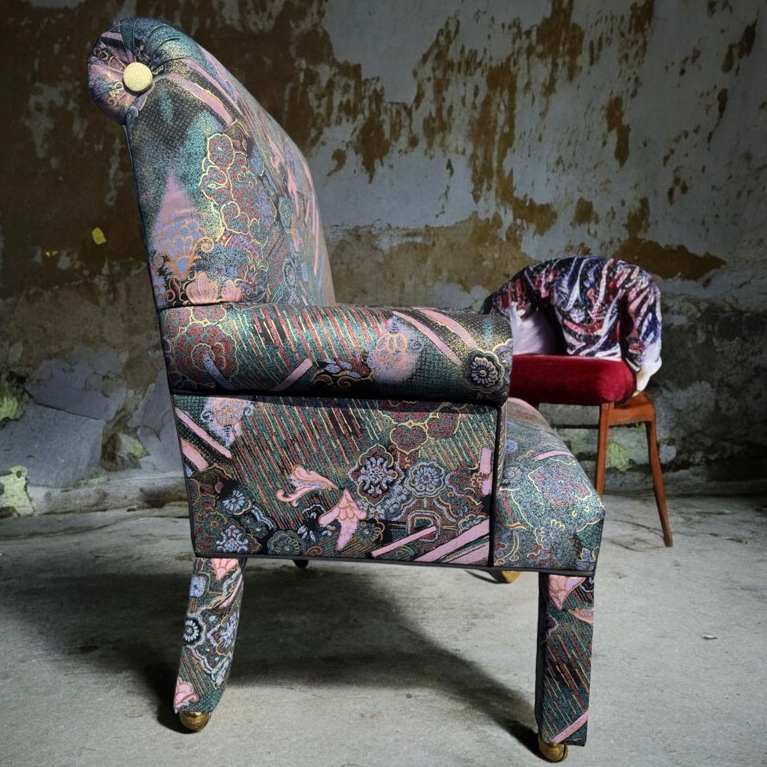 Rare Vintage Mastercraft Insprd Art Deco Armchair - image-1