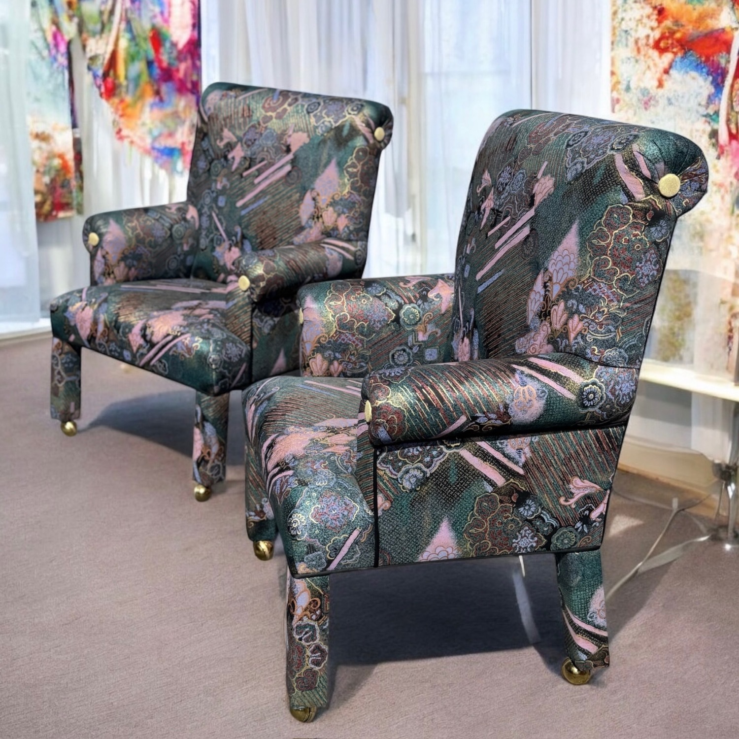 Rare Vintage Mastercraft Insprd Art Deco Armchair - image-5