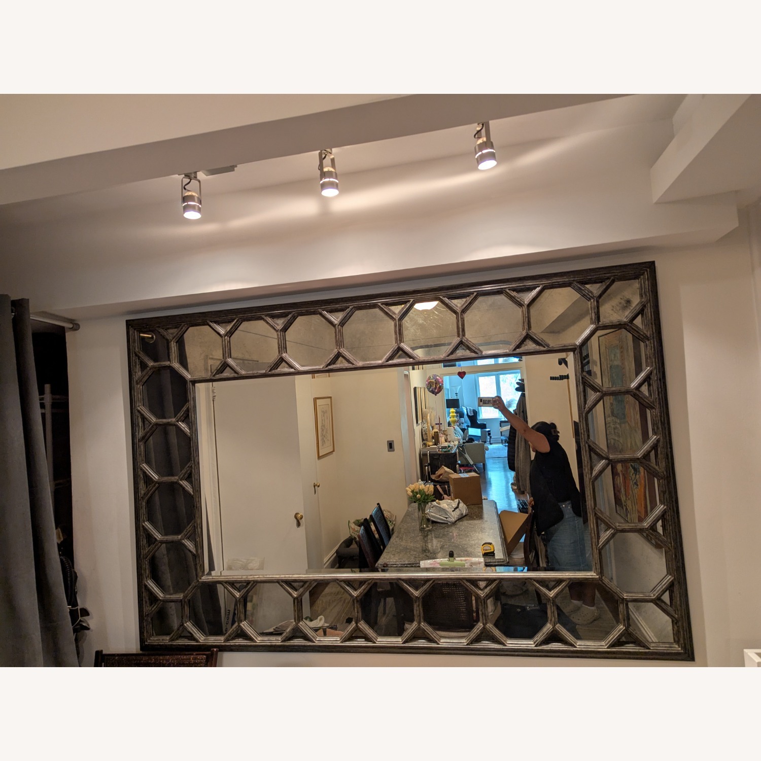 Vintage Octagonal Panel Mirror - image-4