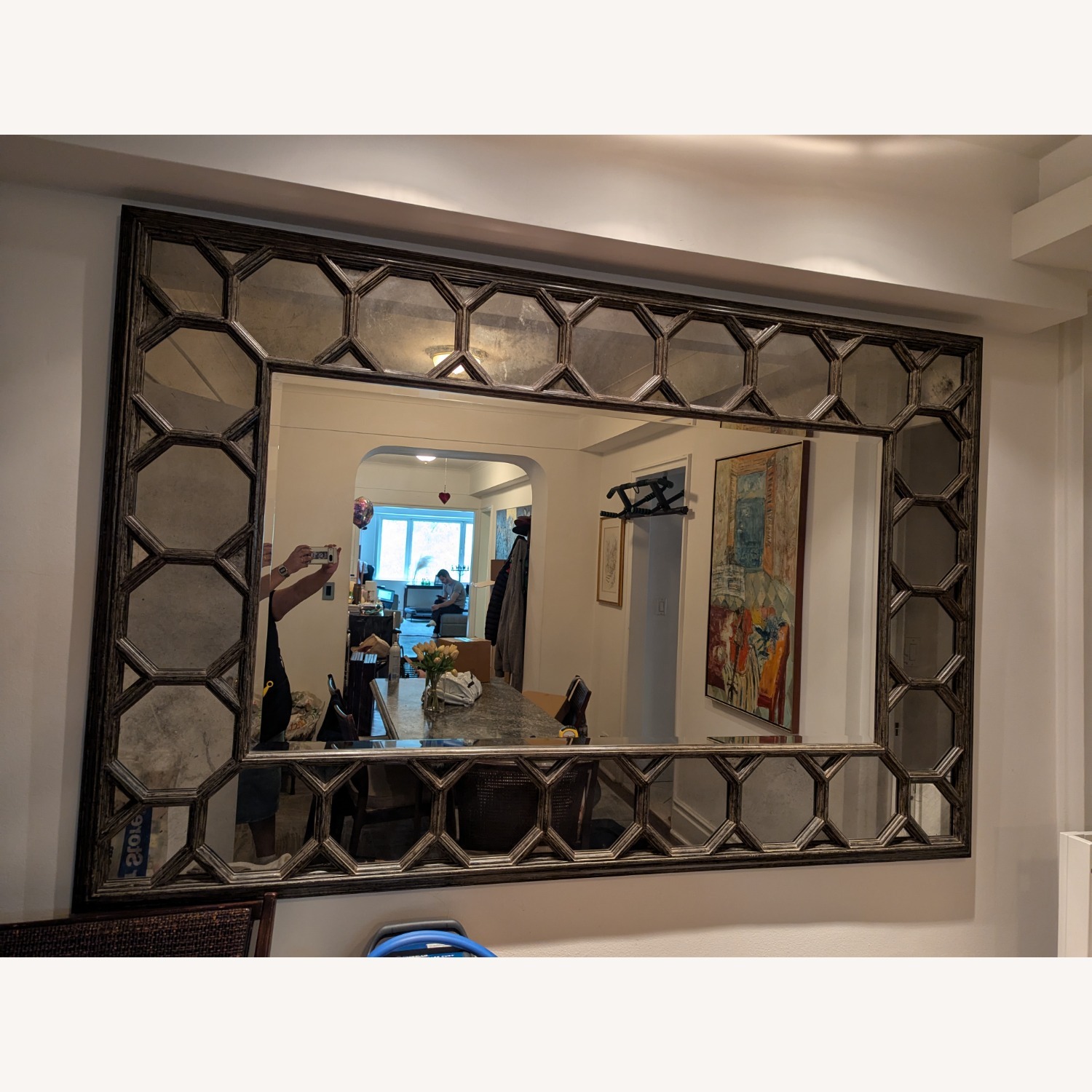 Vintage Octagonal Panel Mirror - image-5