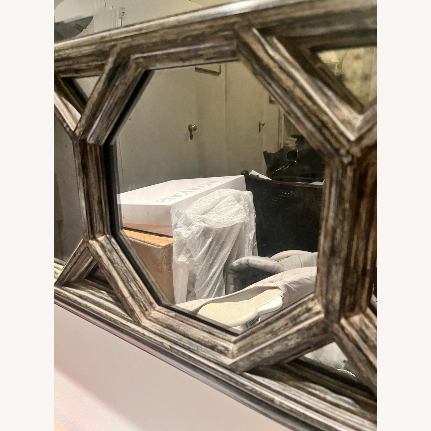 Vintage Octagonal Panel Mirror - image-2