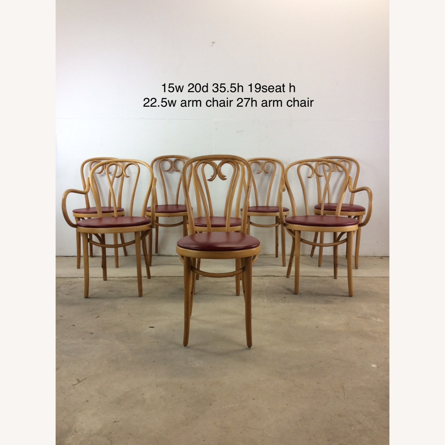 Set of 8 Thonet Style Dining Chairs - image-25