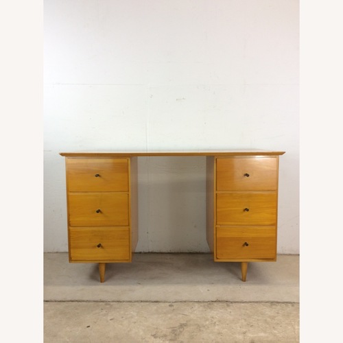 Used Mid Century 6 Drawer Desk Styled After Paul McCobb for sale on AptDeco