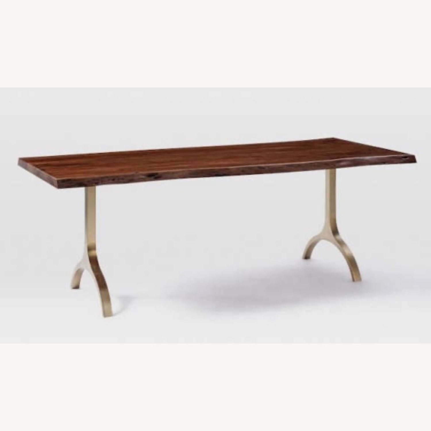 West Elm Cast Trestle Dining Table (Live Edge) - image-3