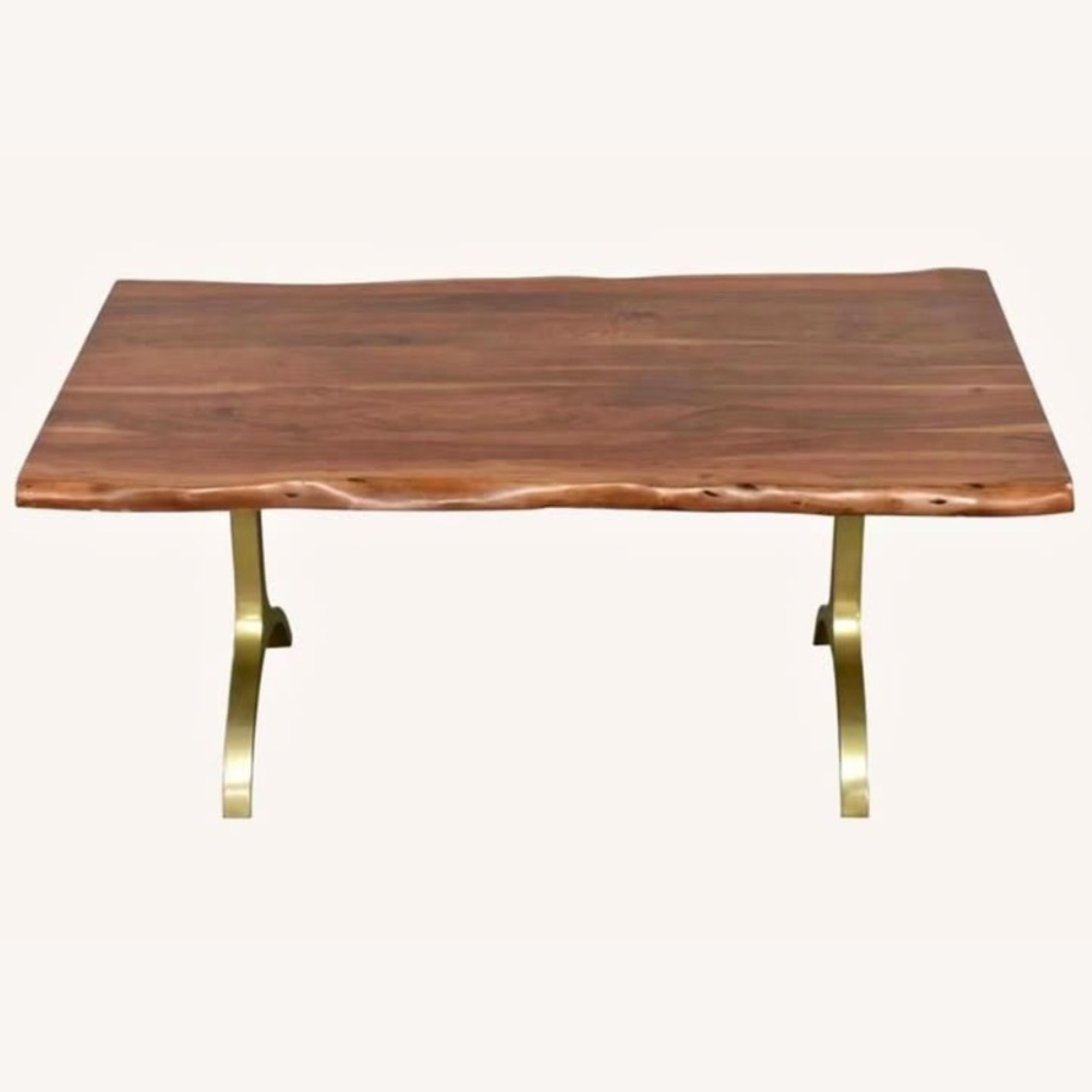 West Elm Cast Trestle Dining Table (Live Edge) - image-1