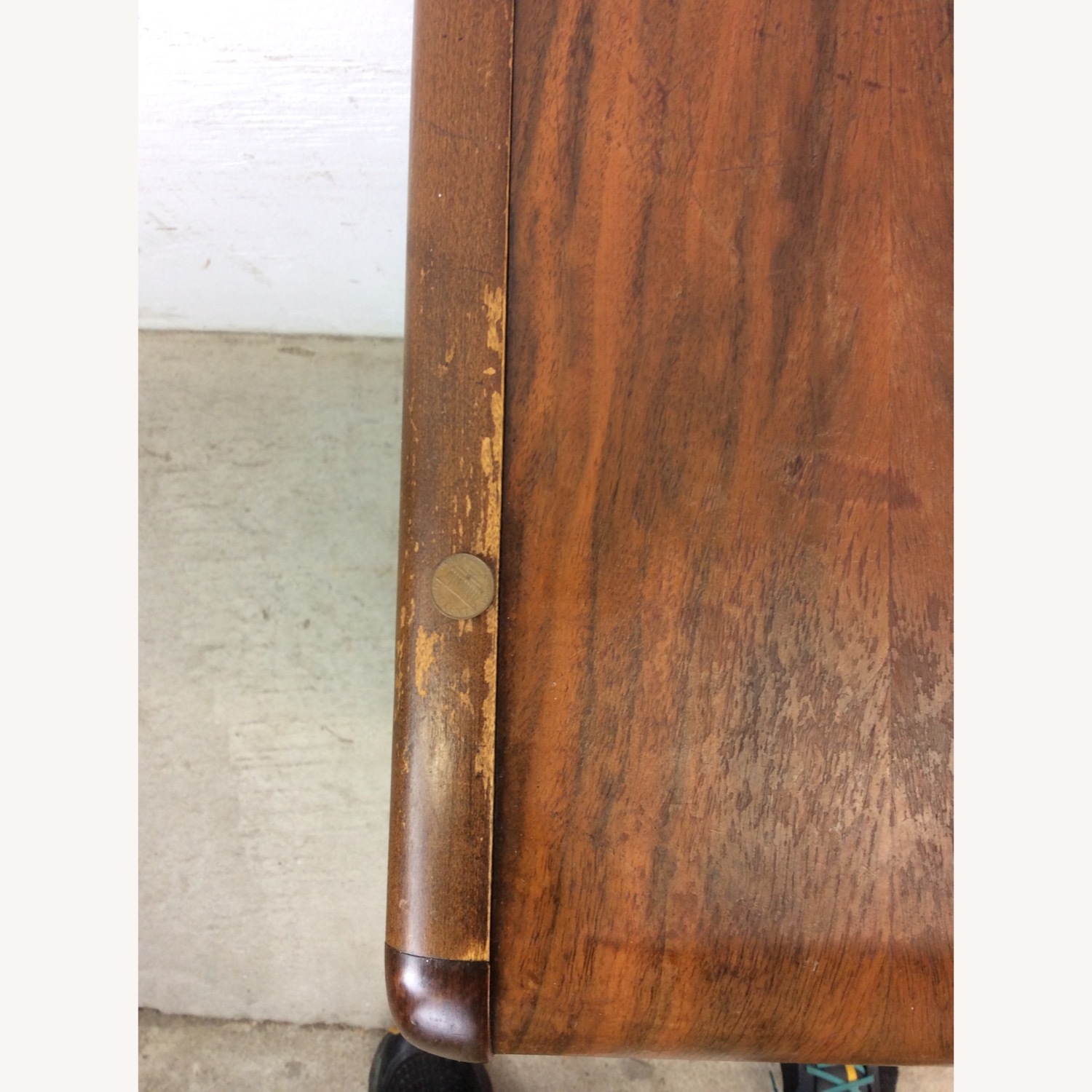 Art Deco 7 Drawer Writing Desk with Waterfall Top - image-4