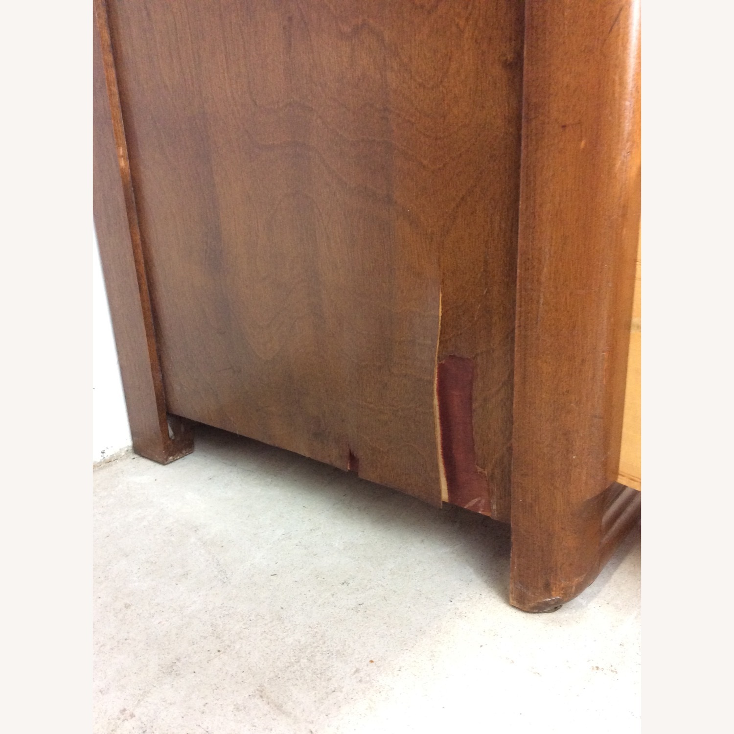 Art Deco 7 Drawer Writing Desk with Waterfall Top - image-16