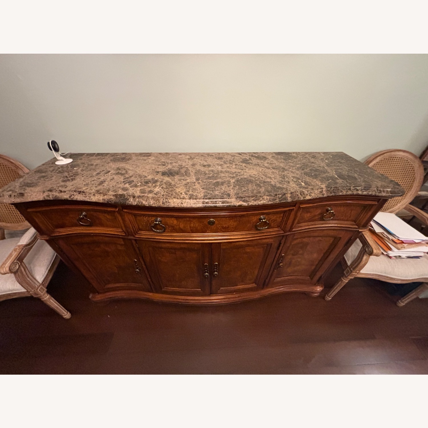Thomasville Vintage Marble and Wood Sideboard - image-1