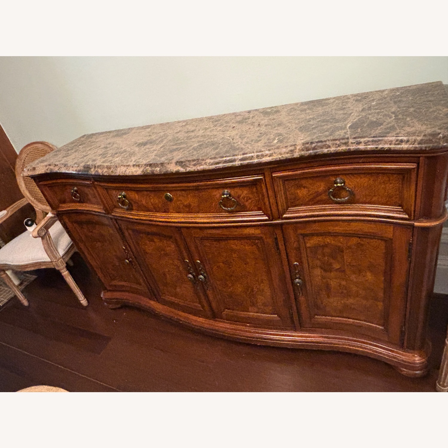 Thomasville Vintage Marble and Wood Sideboard - image-2