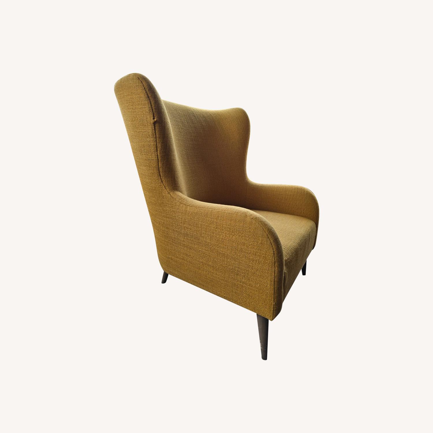 CB2 Suitor Mustard Yellow Wing Chair - image-0
