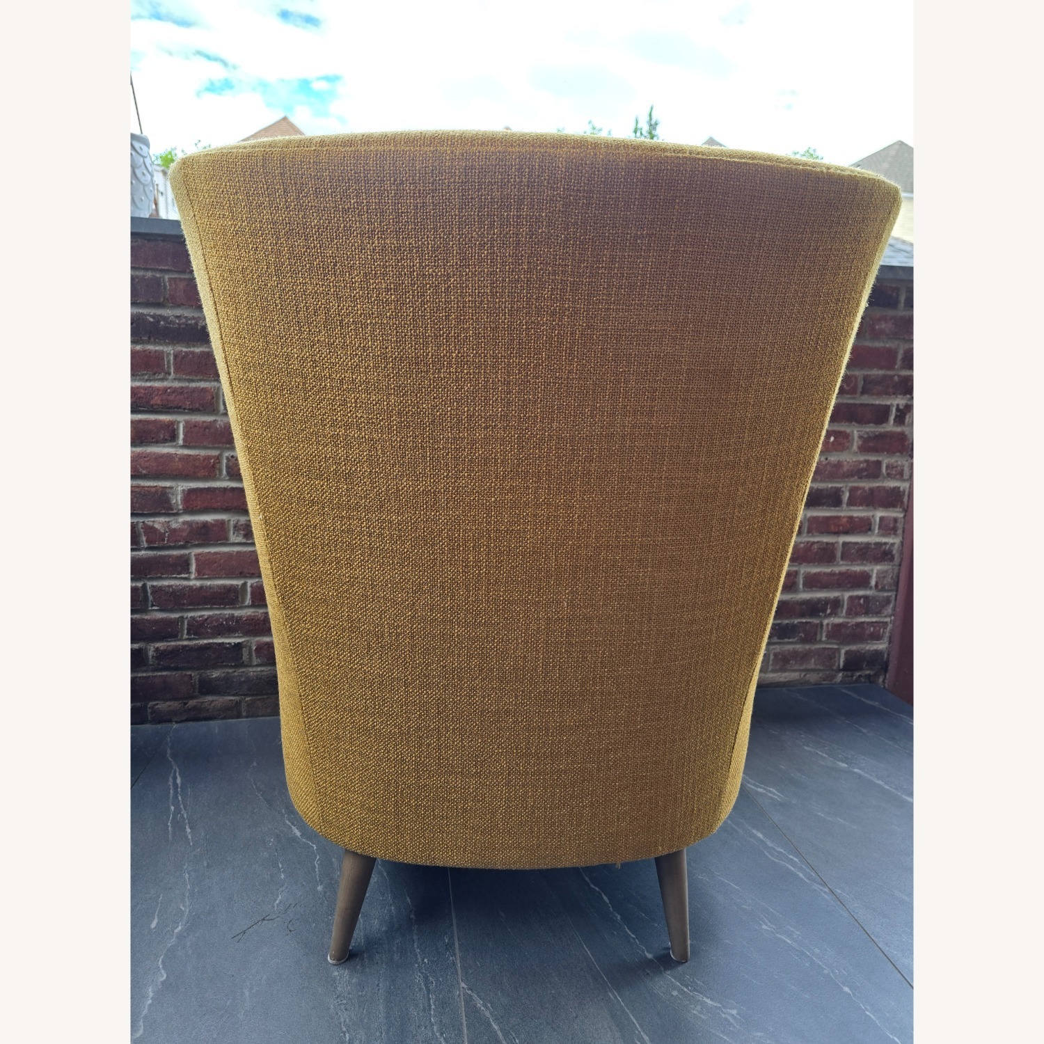 CB2 Suitor Mustard Yellow Wing Chair - image-5