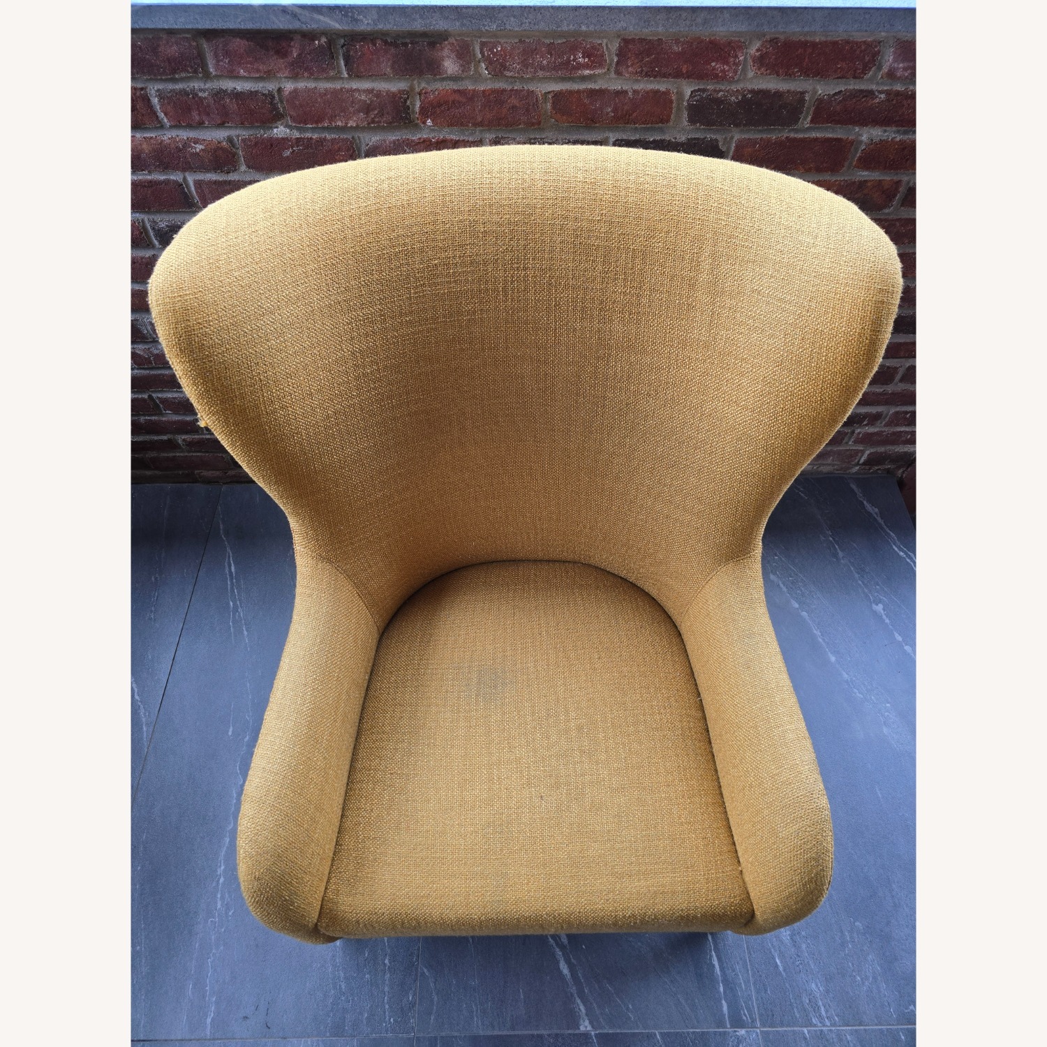 CB2 Suitor Mustard Yellow Wing Chair - image-4