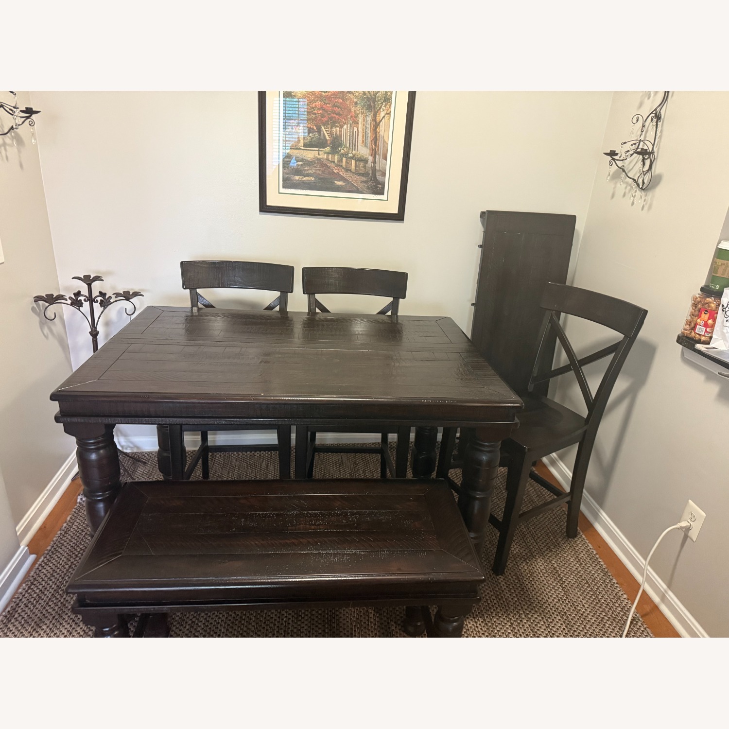 Ashley Furniture Wood Dinning Set with Bench - image-1