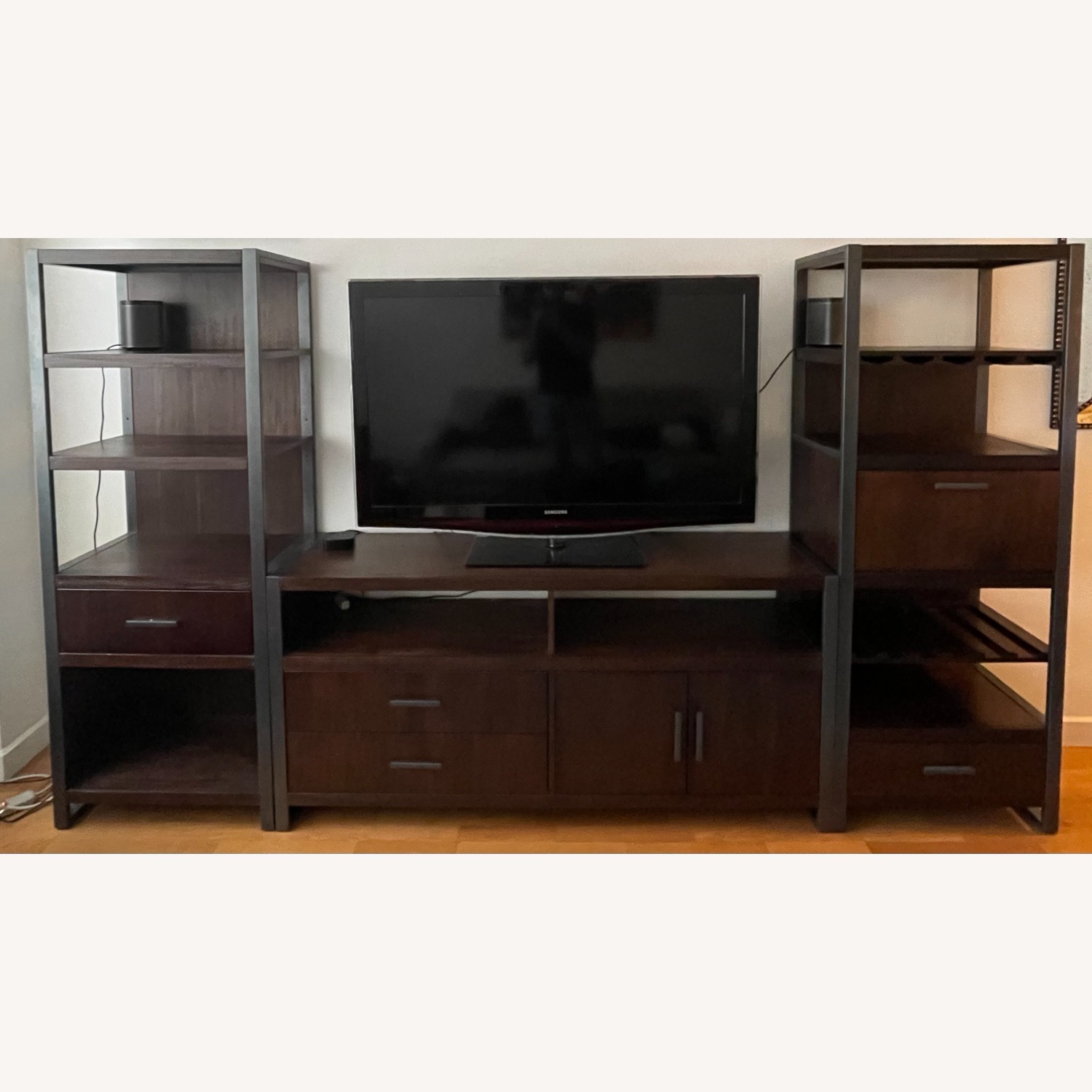 Raymour & Flanigan 3 Piece Console + Bar + Storage - image-1